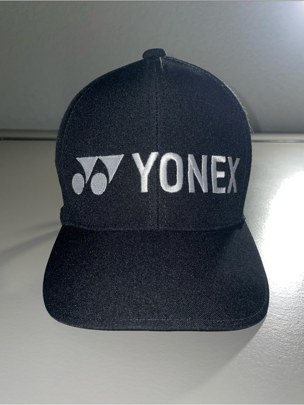 Yonex Black Baseball Cap with White Logo